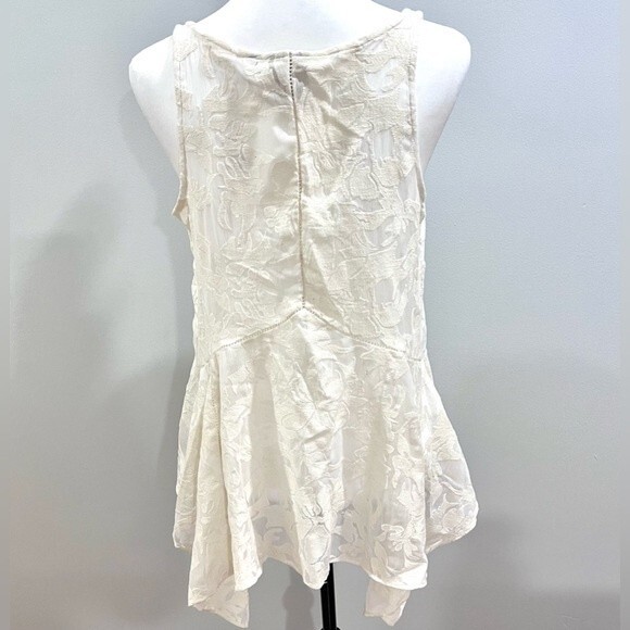 Anthropologie Vanessa Virginia lacework cotton blend top size small - Picture 5 of 7